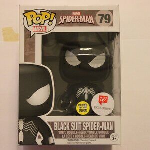 Funko Pop! Marvel Spider-Man - Black Suit Spider-Man 79,  Glows in the Dark